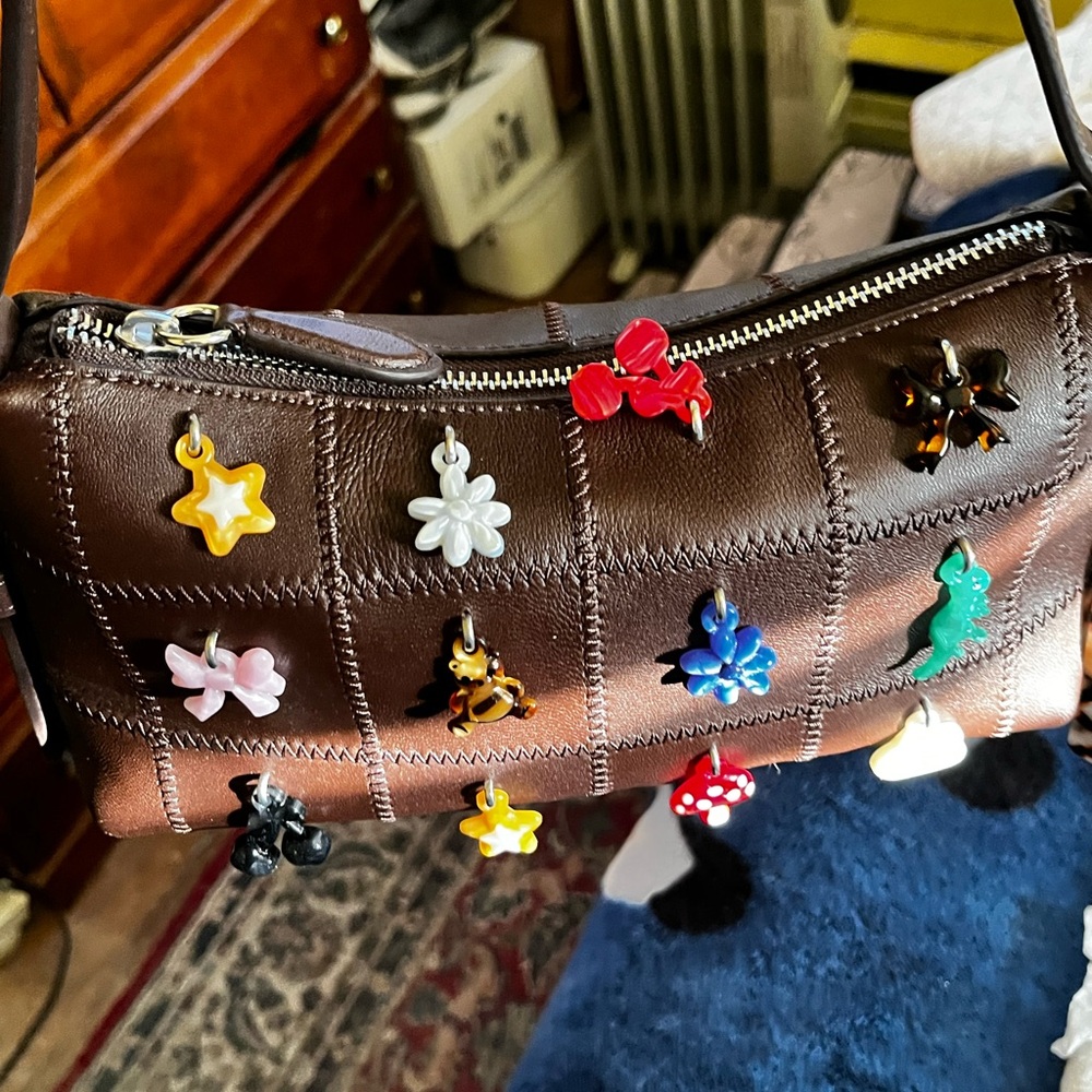 Coach Alter Ego Slouchy Bag In Maple With Charms Small